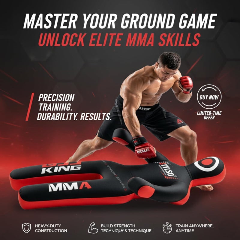 Stylso Un-Filled Grappling Dummy Wrestling Dummy Jiu Jitsu Dummy for BJJ MMA Judo Karate Training Adult Kids and Youth Practice Tackling Dummies - Image 3